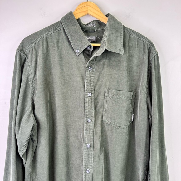 Eddie Bauer Green Corduroy Button Down Shirt Size XLarge Tall 100% Cotton - Picture 4 of 9